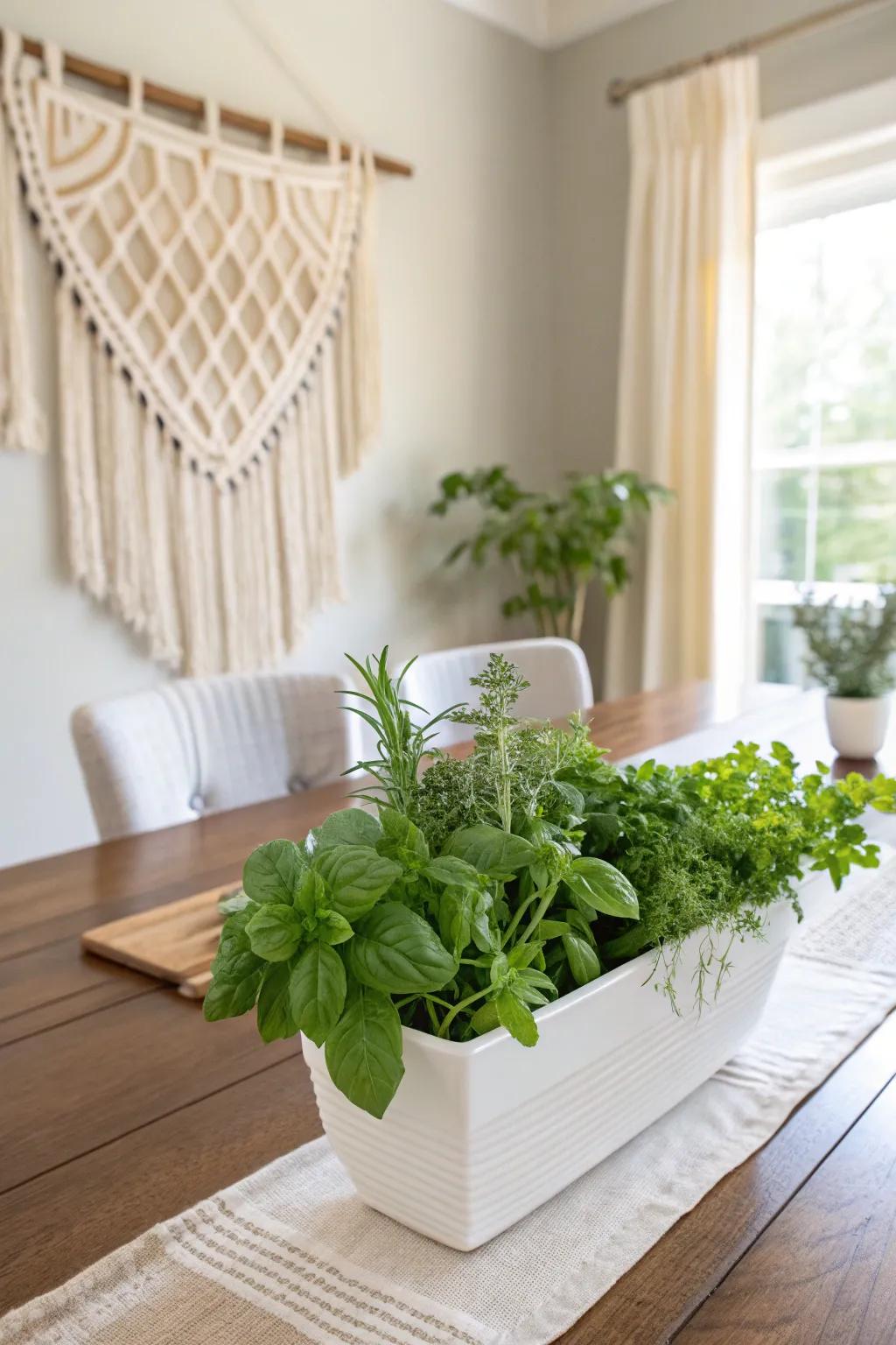 Transform your dining space into a serene indoor garden oasis with minimalist charm and natural beauty.