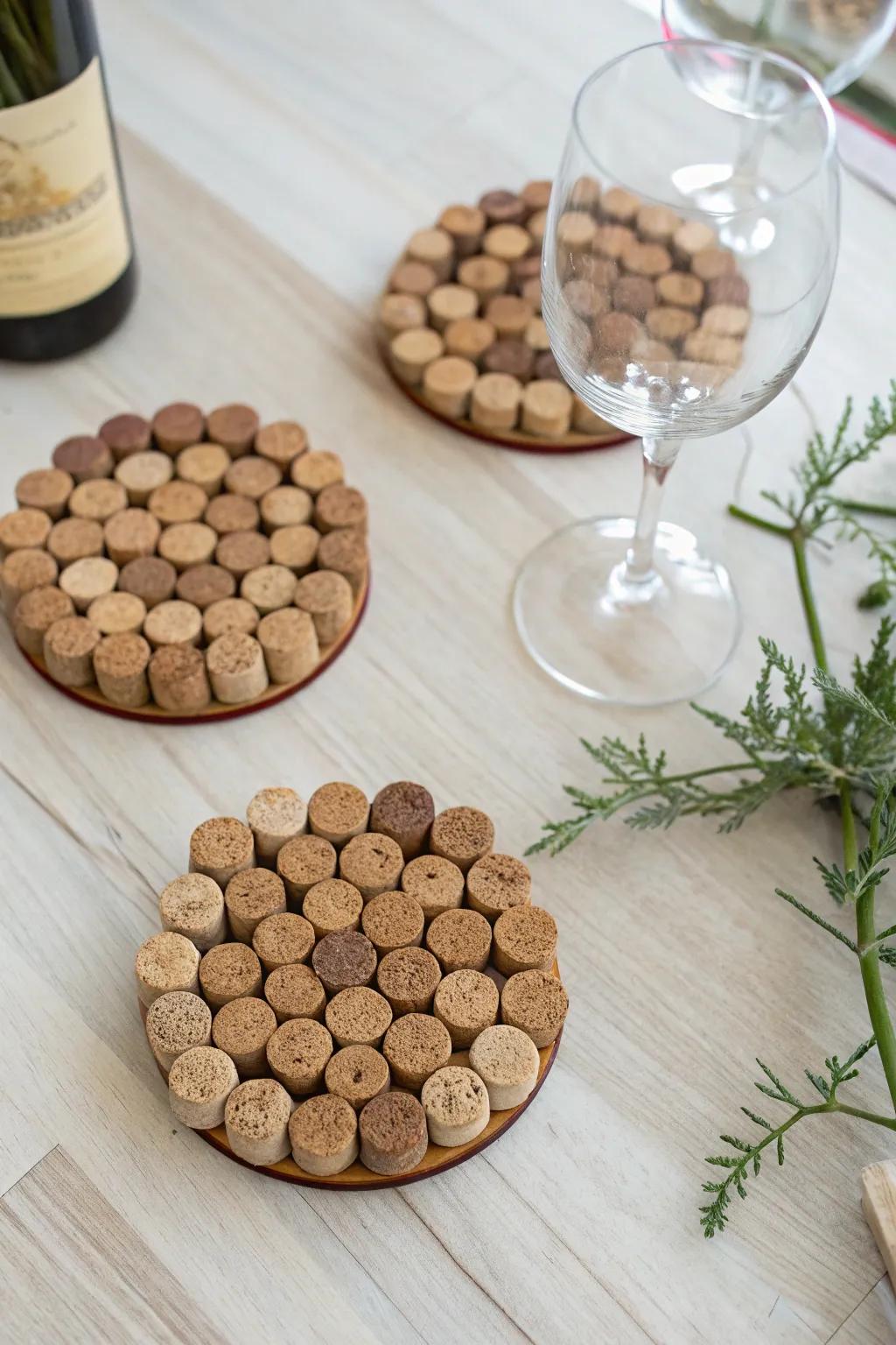 Transform wine corks into charming vintage decor with a minimalist twist. 🍷✨ #CraftedNostalgia
