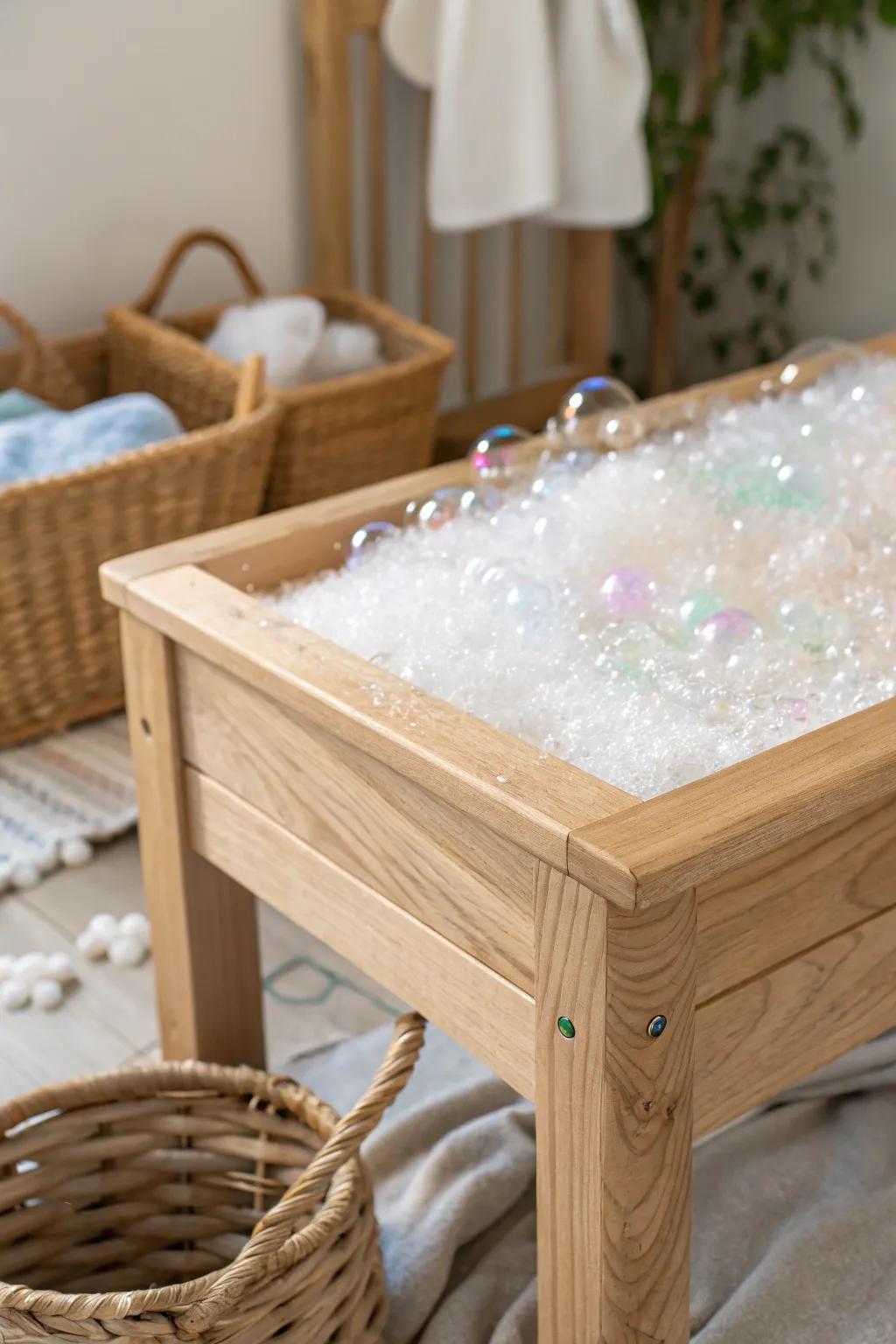 Dive into a Bubble Foam Extravaganza – where simplicity meets sensory delight!