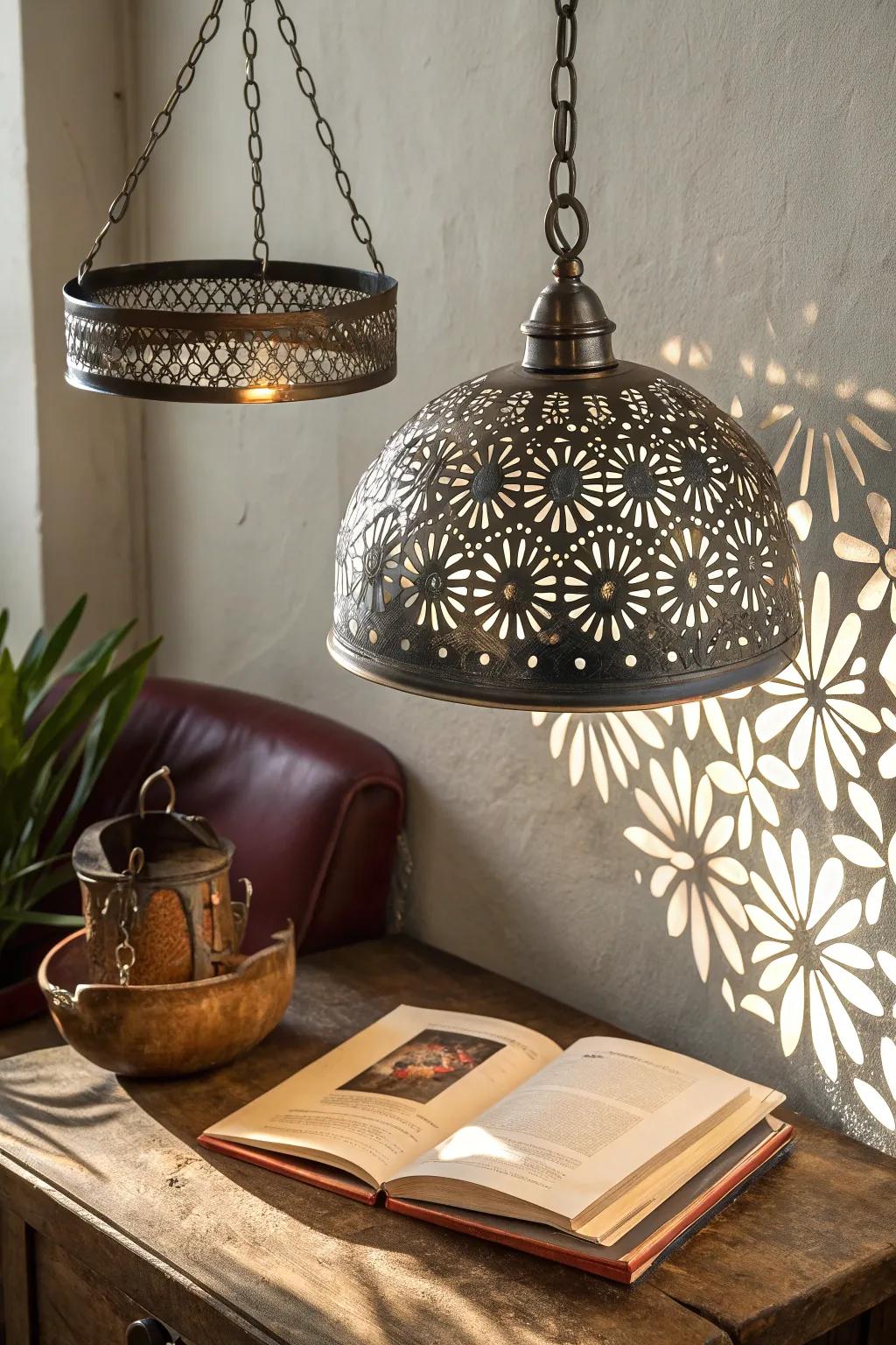 Illuminate your space with industrial elegance: A handcrafted sheet metal lampshade that transforms light into art.