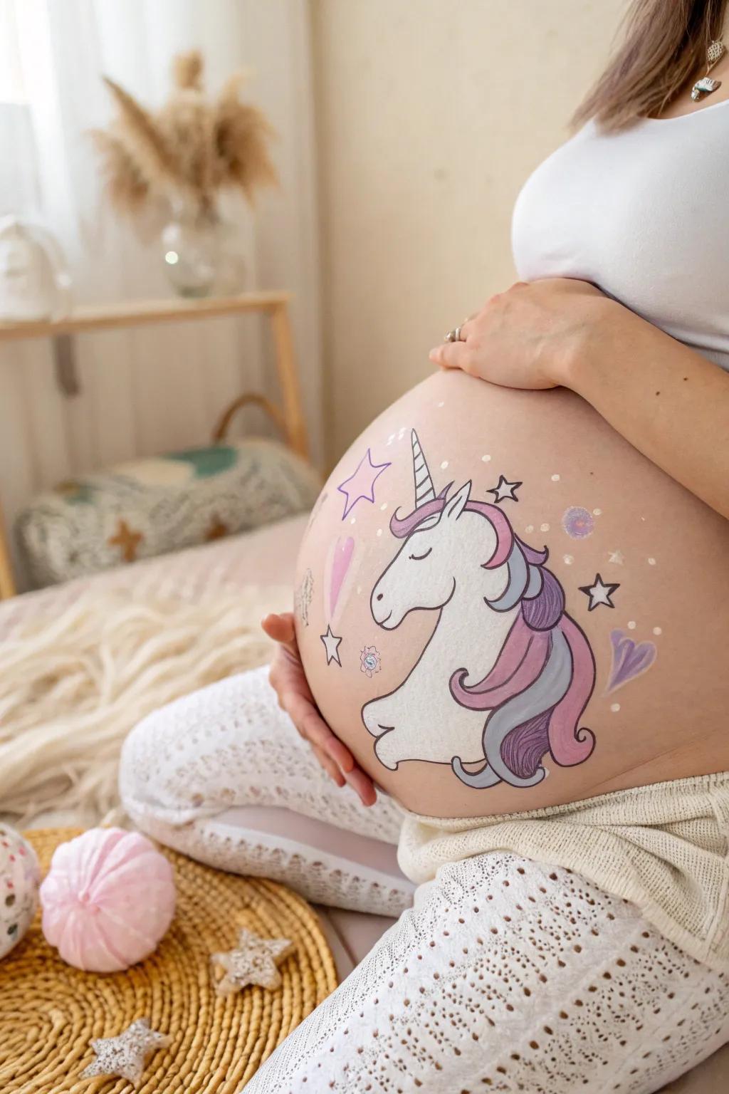 Embrace the magic of motherhood with a touch of unicorn fantasy.
