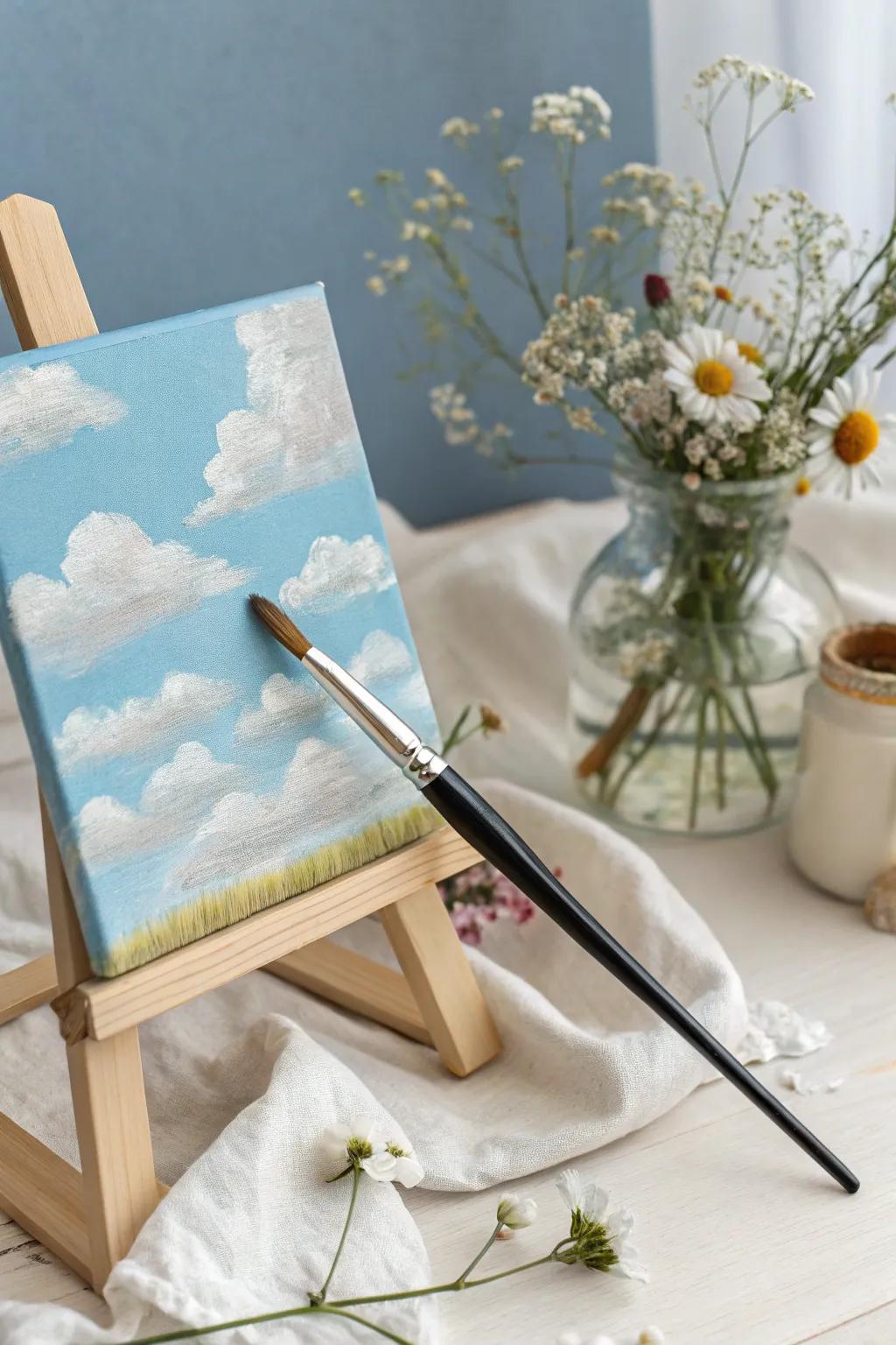 Capture the serene beauty of spring with every brushstroke.