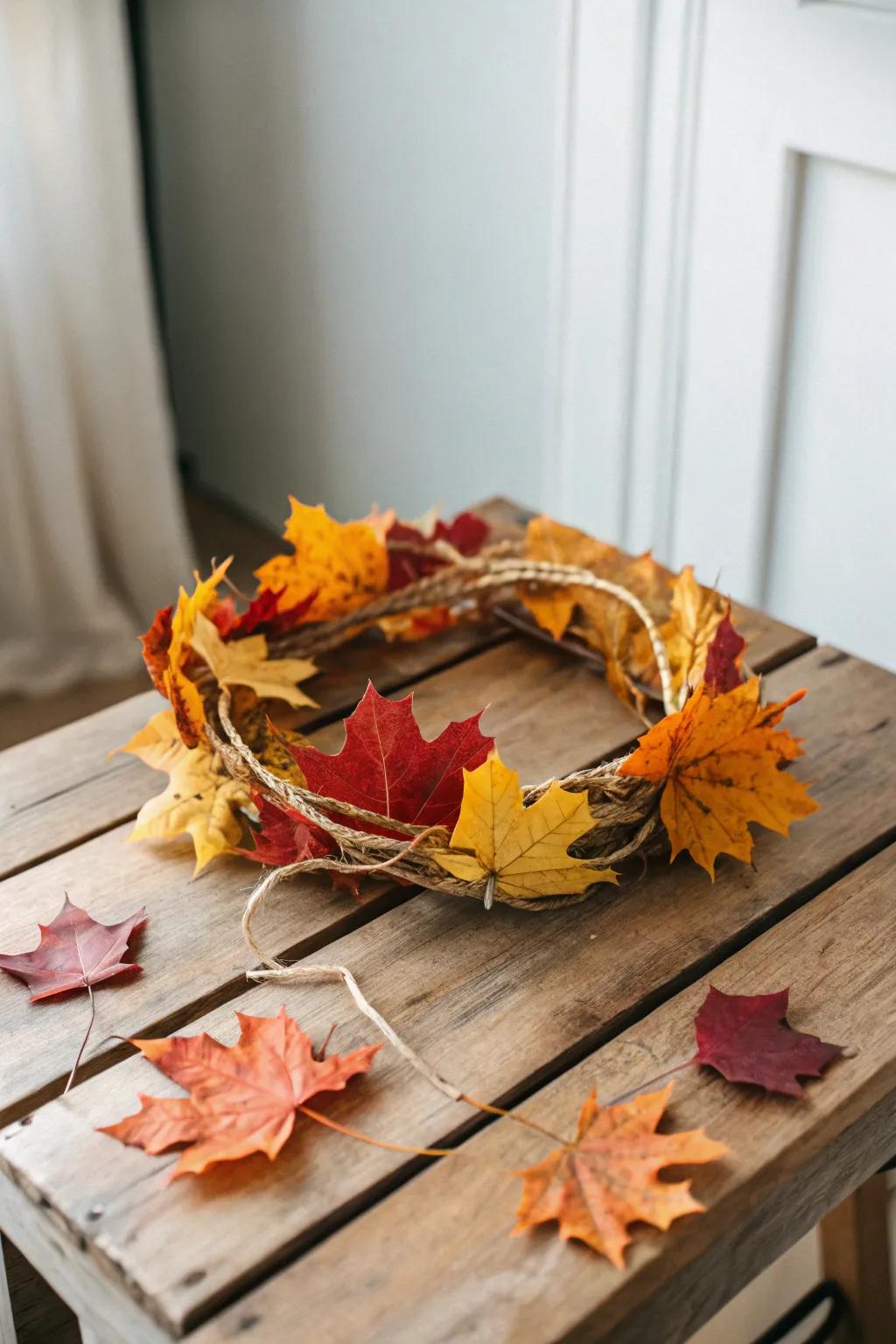 Embrace nature's royalty with this enchanting Leaf Crown, a perfect blend of simplicity and natural beauty.