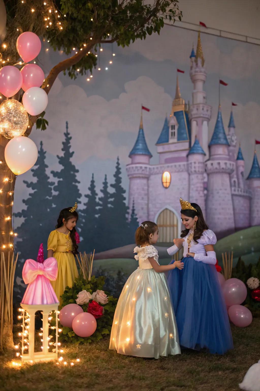 Fairytale-themed celebration with enchanting elements.