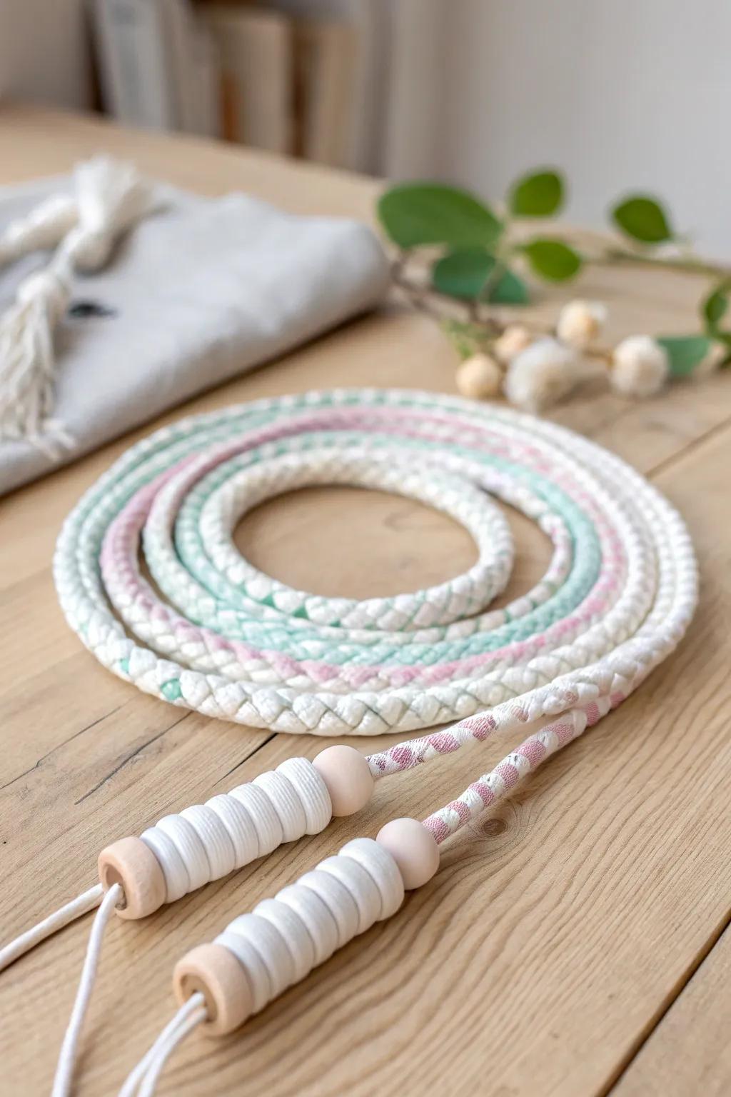 Transform plastic bags into a stylish jump rope and embrace sustainable play!