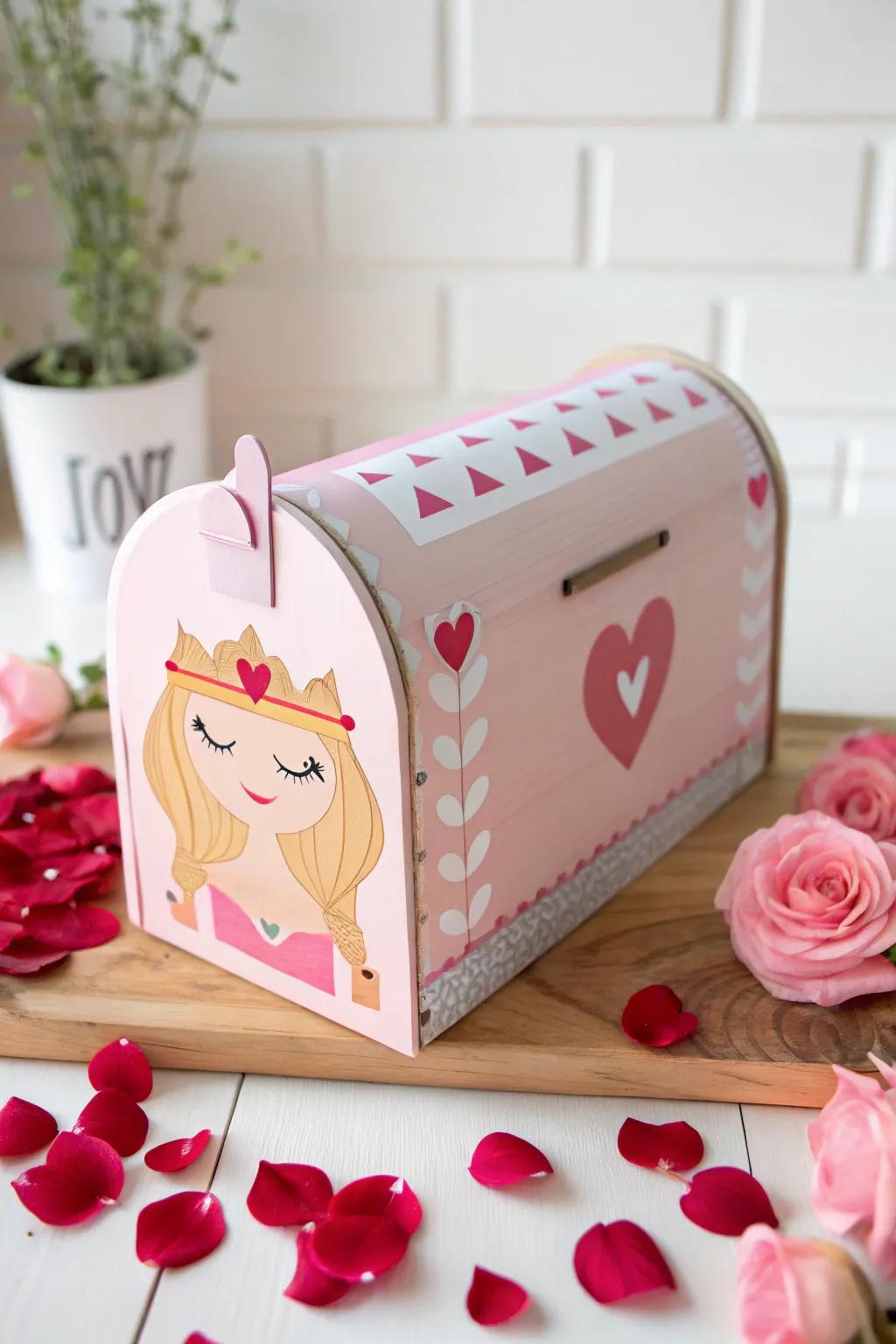 Enchanting DIY Valentine's Day mailbox inspired by your favorite cartoon characters. A touch of whimsy meets minimalist elegance!