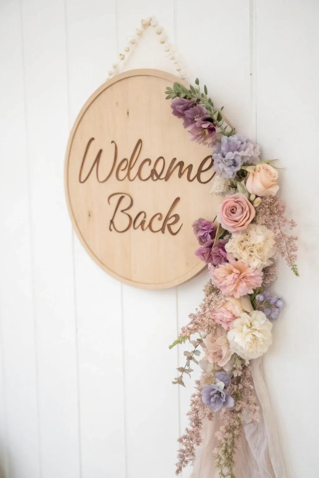 Welcome back with a touch of floral grace—where minimalism meets nature's charm.