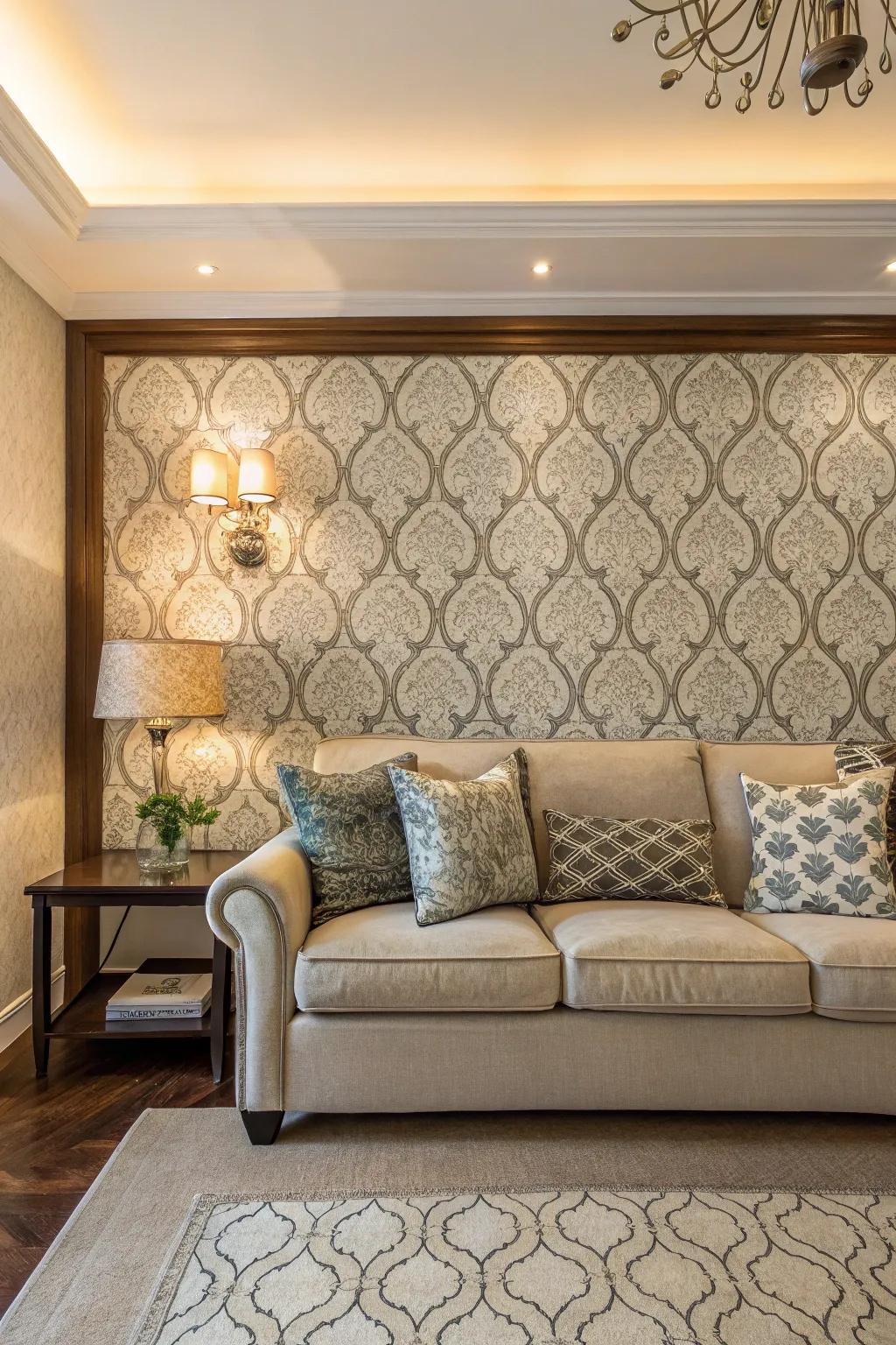 Wallpaper can transform your space with depth and design.