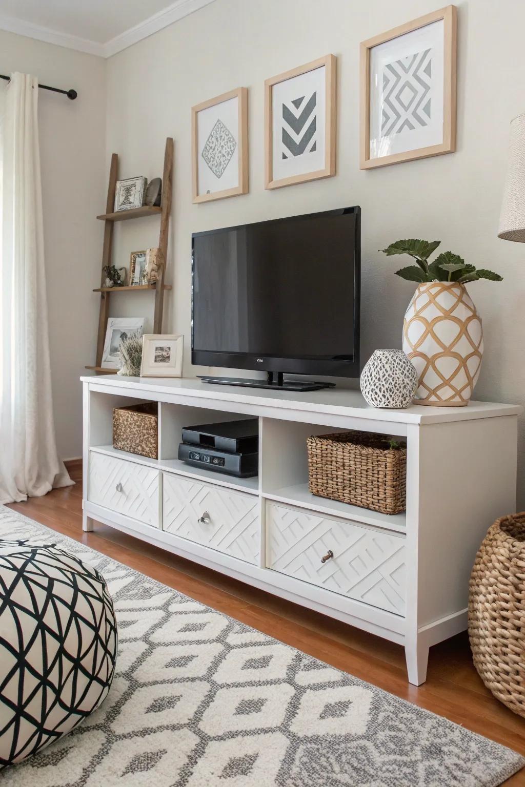 Add a modern twist with geometric patterns.