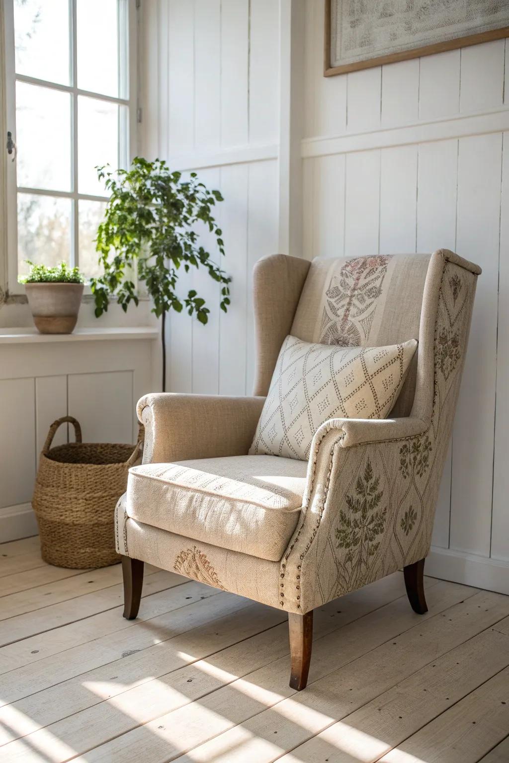 Sustainable elegance: Discover the beauty of eco-friendly upholstery with organic cotton.