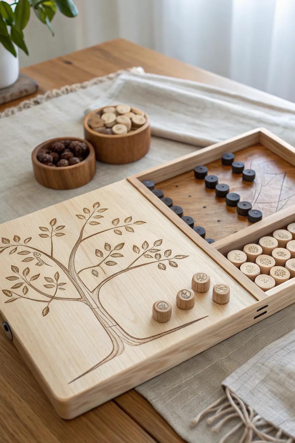 Climb to new heights with our Zacchaeus-inspired board game—a perfect blend of playfulness and minimalist elegance!