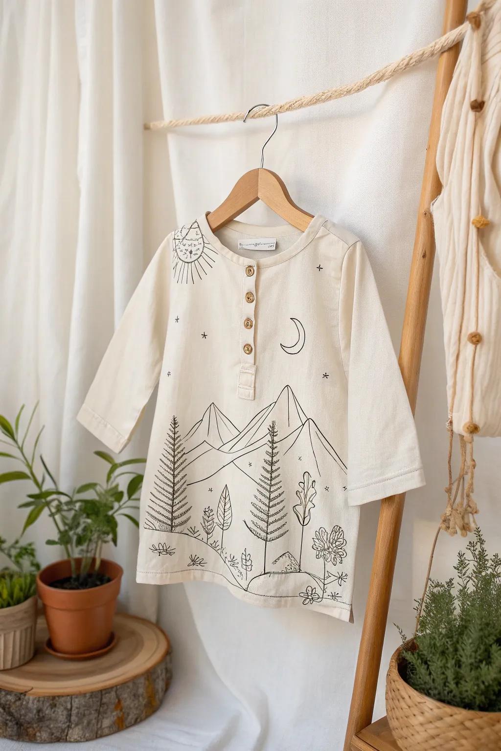 Embrace nature's beauty with this charming forest-themed birthday shirt.