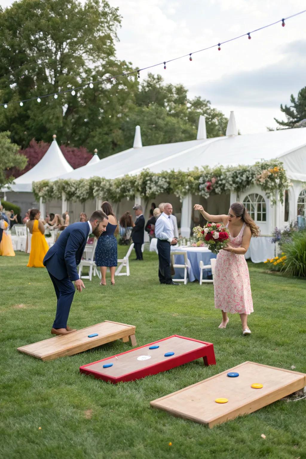 Lawn games that add fun and engagement to the event.