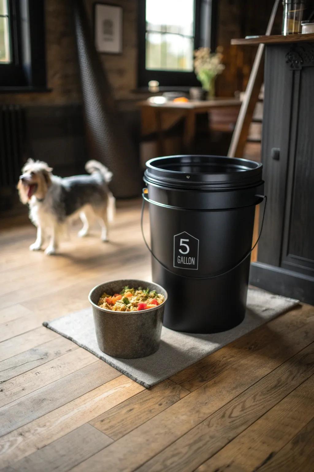 Keep their meals fresh and secure with style. 🐾 #PetFoodStorage