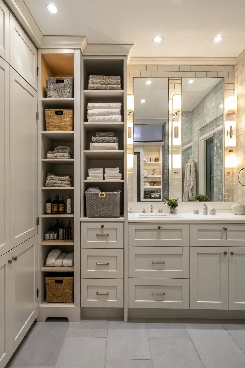 Maximize space with vertical storage solutions.