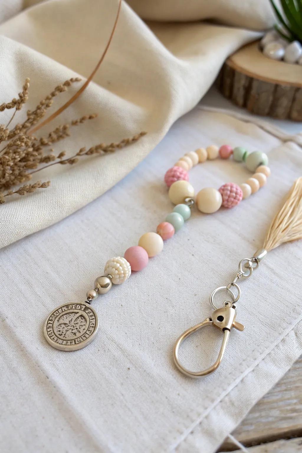 Express your celestial style with a beautifully crafted zodiac charm keychain. ✨ #AstrologyDesign #ScandiBoho