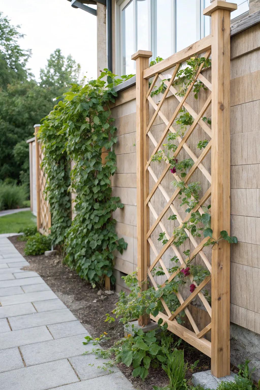 Elevate your garden with a charming lattice panel trellis—where elegance meets functionality.