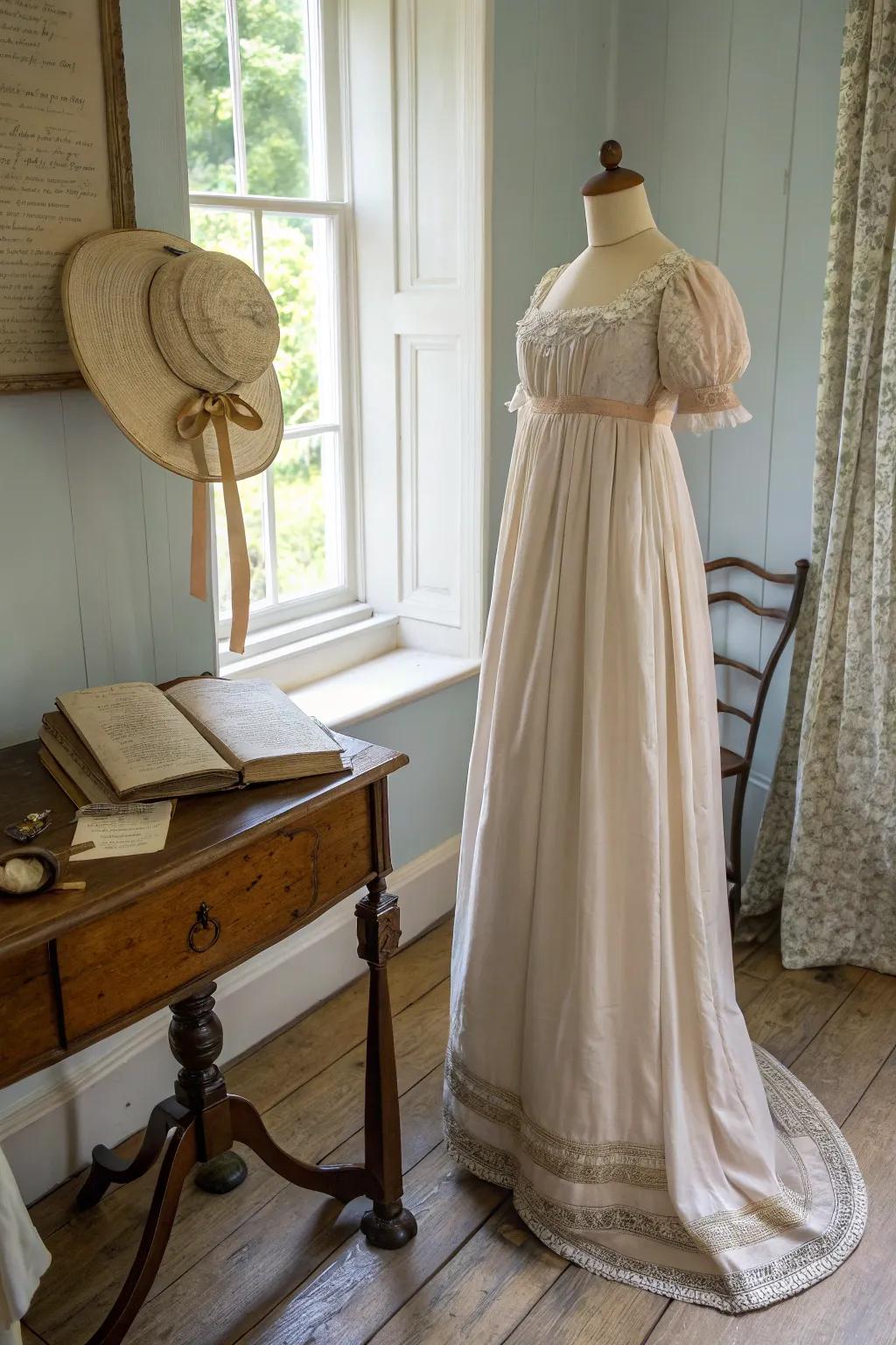 Step into the world of Jane Austen with Regency elegance and timeless charm. 🌿📖 #ElizabethBennet #RegencyStyle