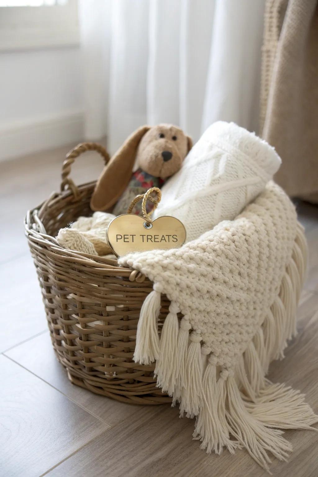 A cozy surprise for your furry friend, blending style with heartfelt touches.
