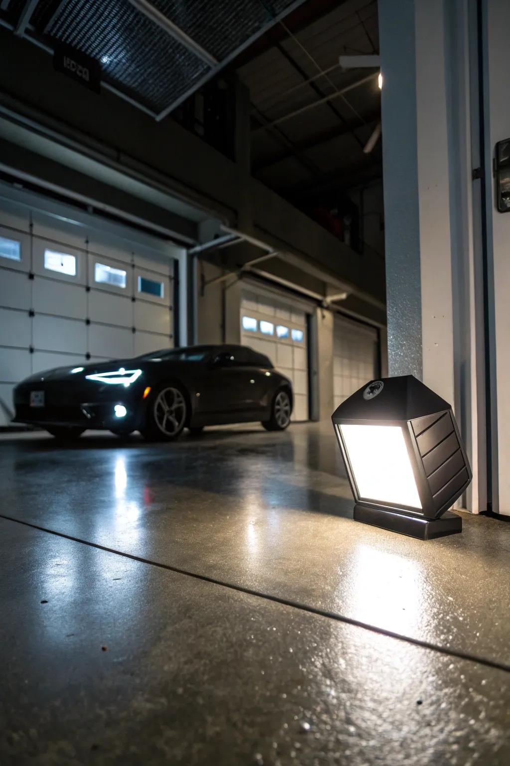 Illuminate your garage effortlessly with stylish motion sensor lights. Smart, efficient, and perfect for every modern man.
