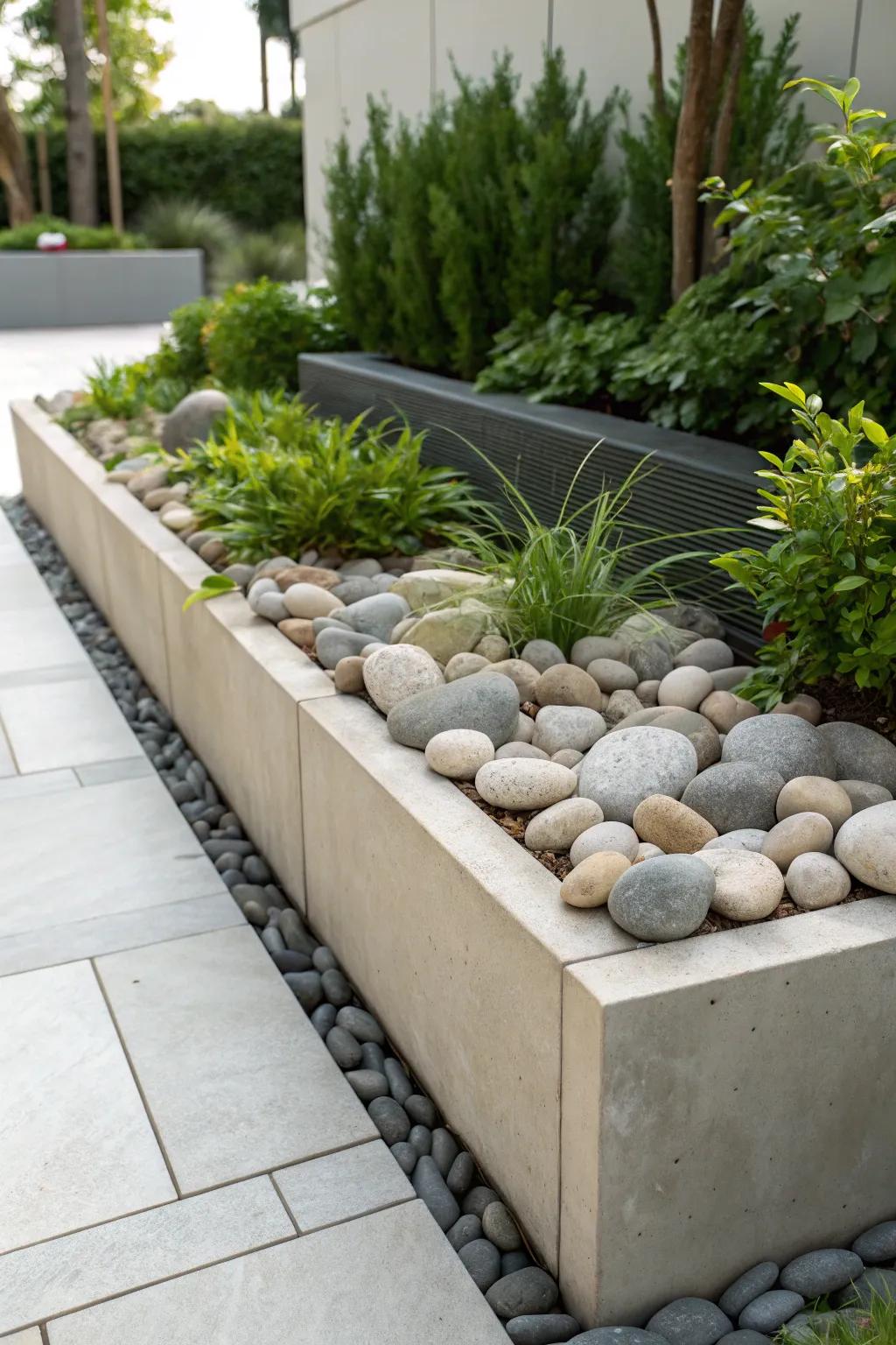 Embrace nature with these stunning stone borders for your garden bed.