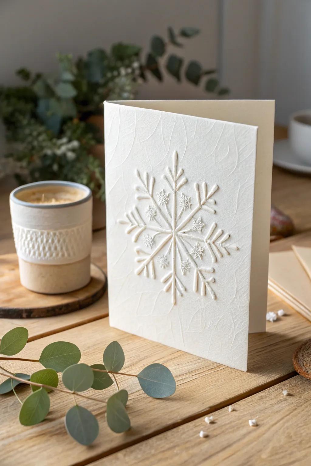 Embrace the art of card making with embossed elegance for a touch of luxury this Christmas.