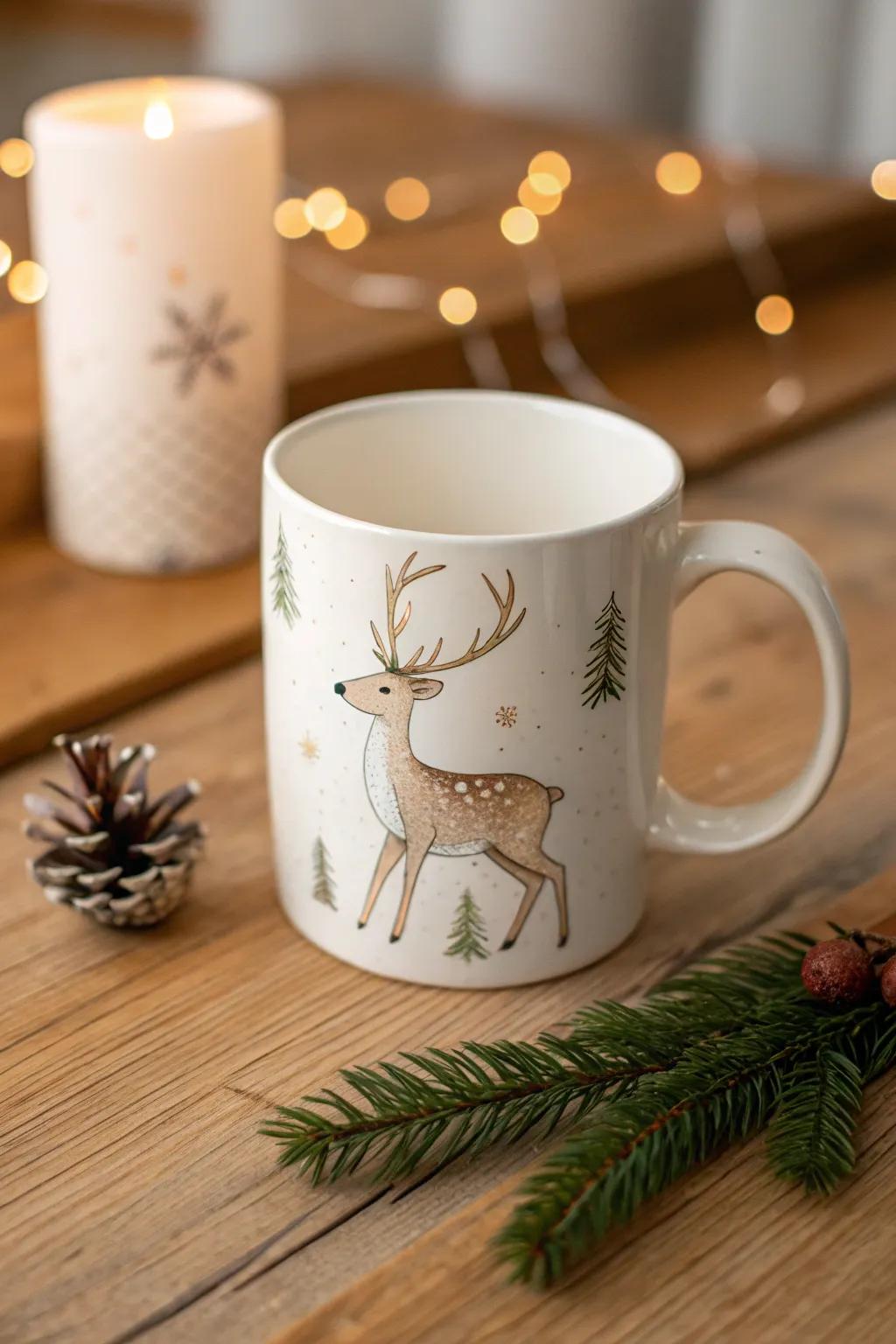 Sip in style with whimsical reindeer charm this holiday season!