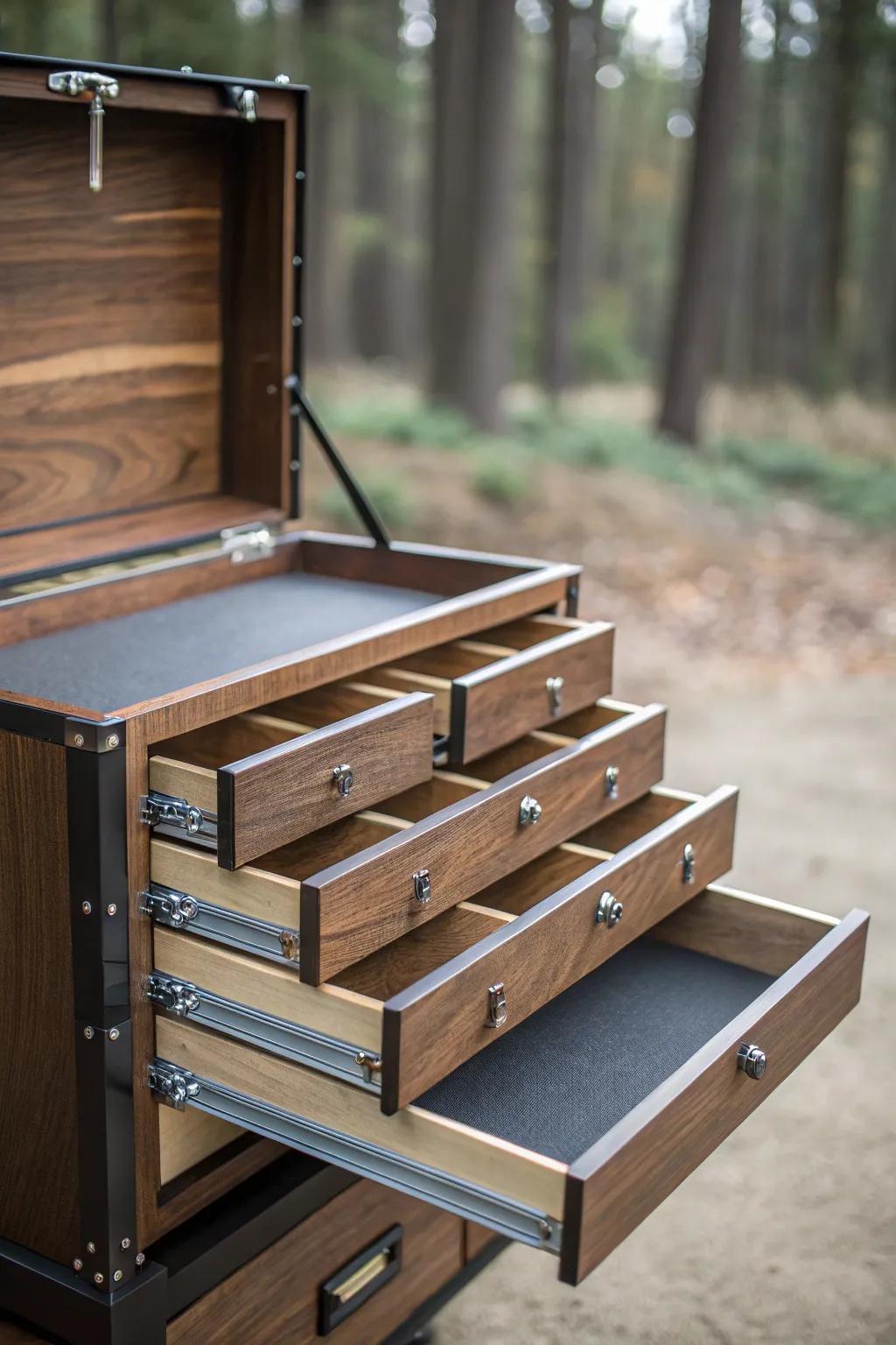 Maximize your camping efficiency with this sleek and functional chuck box design!