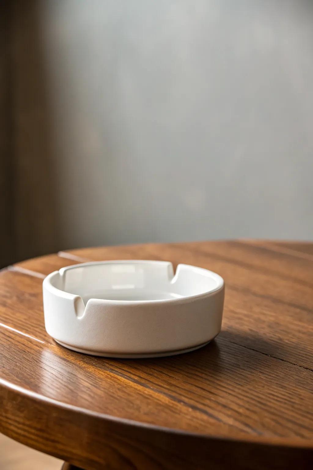 Elevate your space with minimalist elegance: the perfect white clay ashtray.