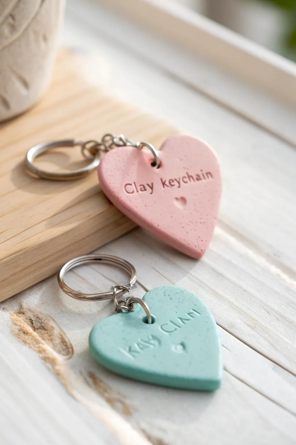 Capture creativity with these charming clay keychains – a perfect blend of simplicity and personal expression.