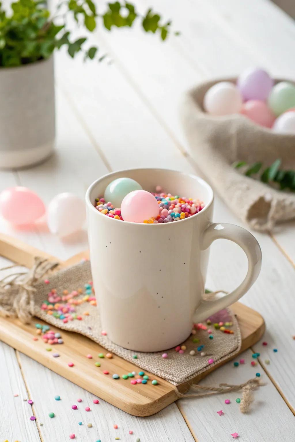 Celebrate birthdays in style with a delightful party in a mug!