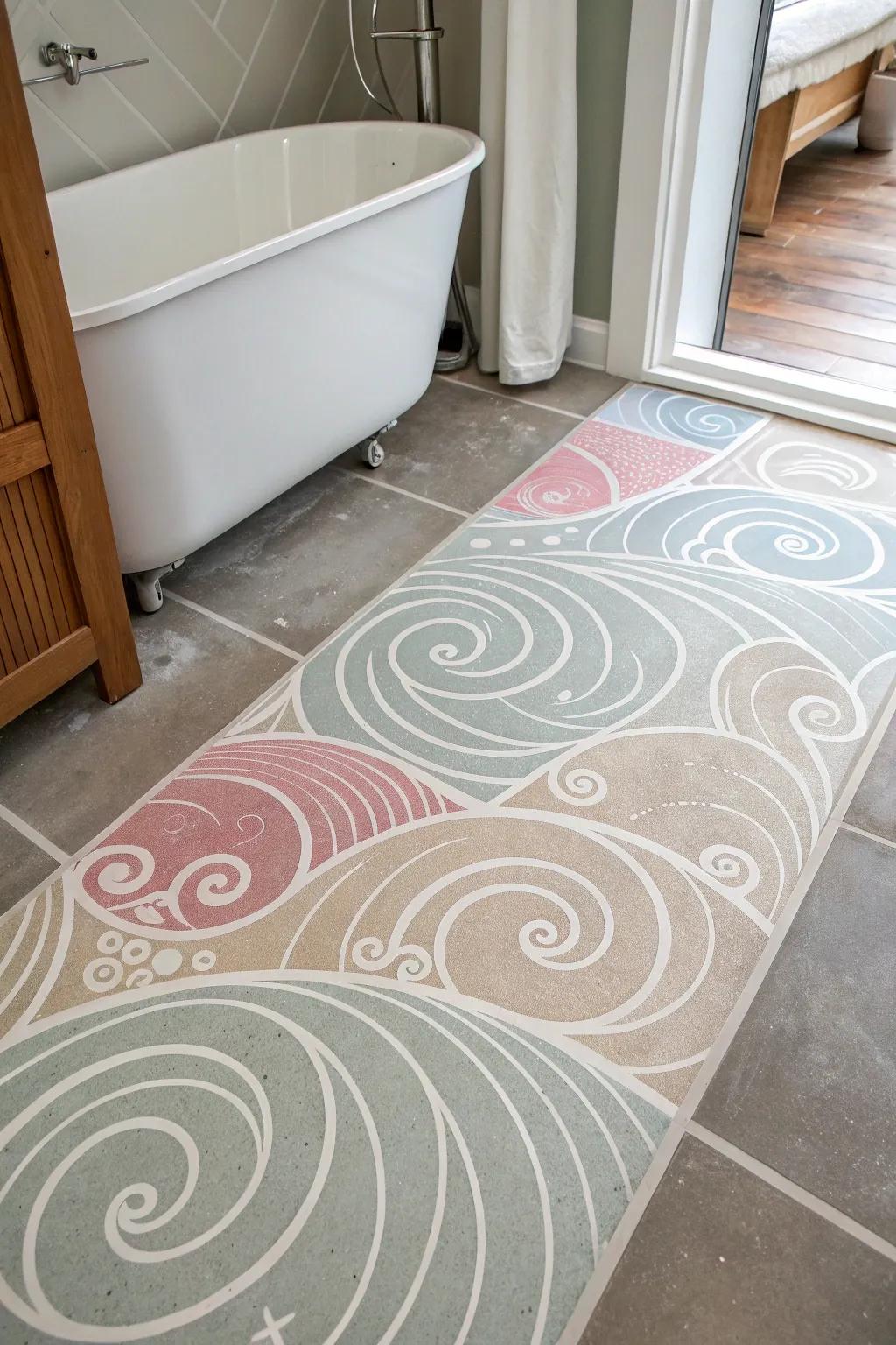 Whimsical Waves: Transform your space with artistic concrete designs that blend simplicity and creativity.