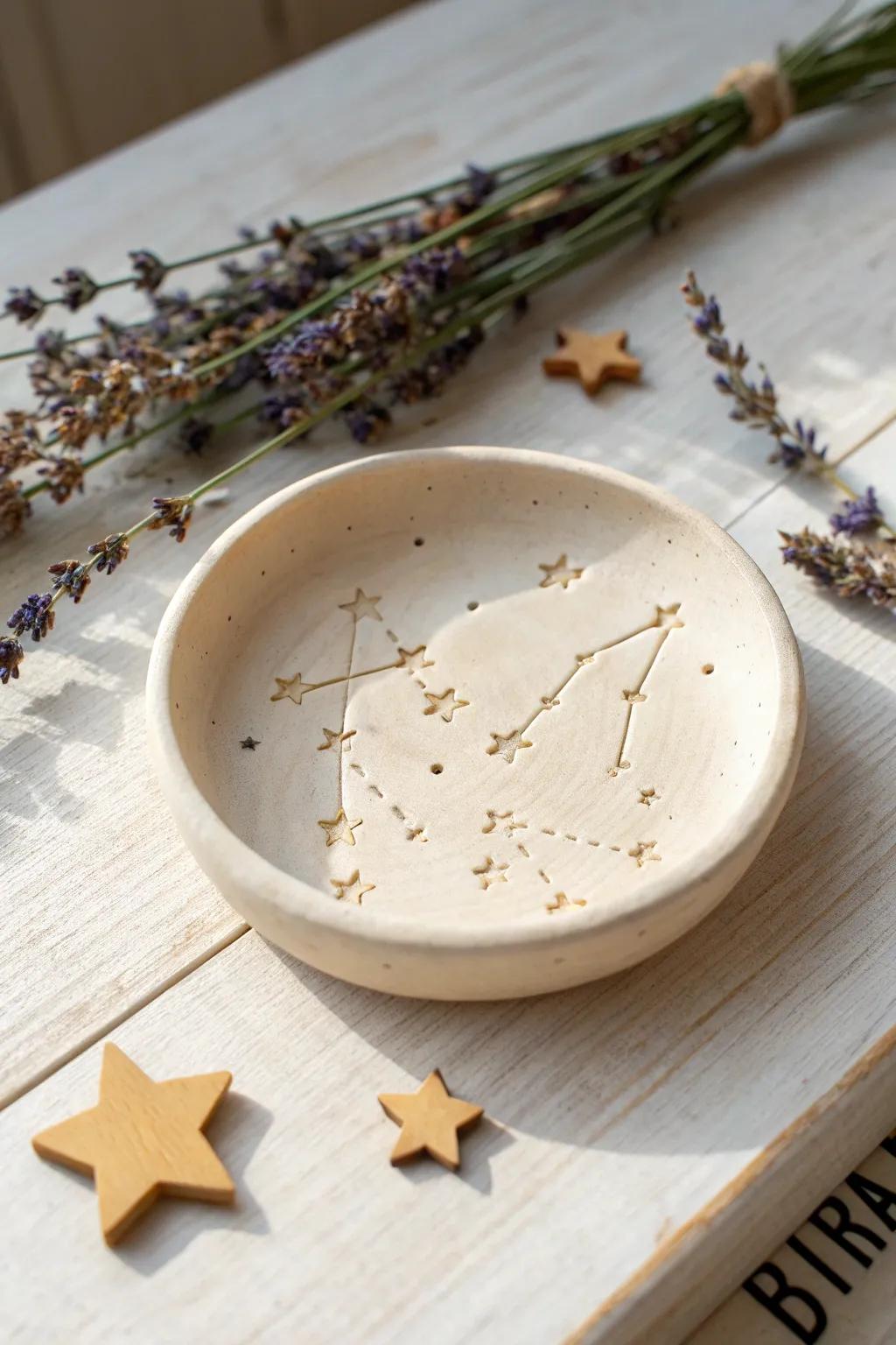 Capture the magic of the stars with handcrafted constellation clay dishes—where minimalist design meets celestial charm.