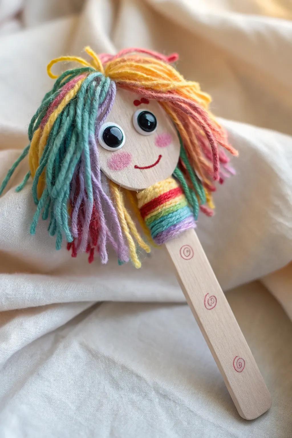 Bring your puppet show to life with charming craft stick characters! 🎨✨ #CraftsForKids #BohoMinimalism