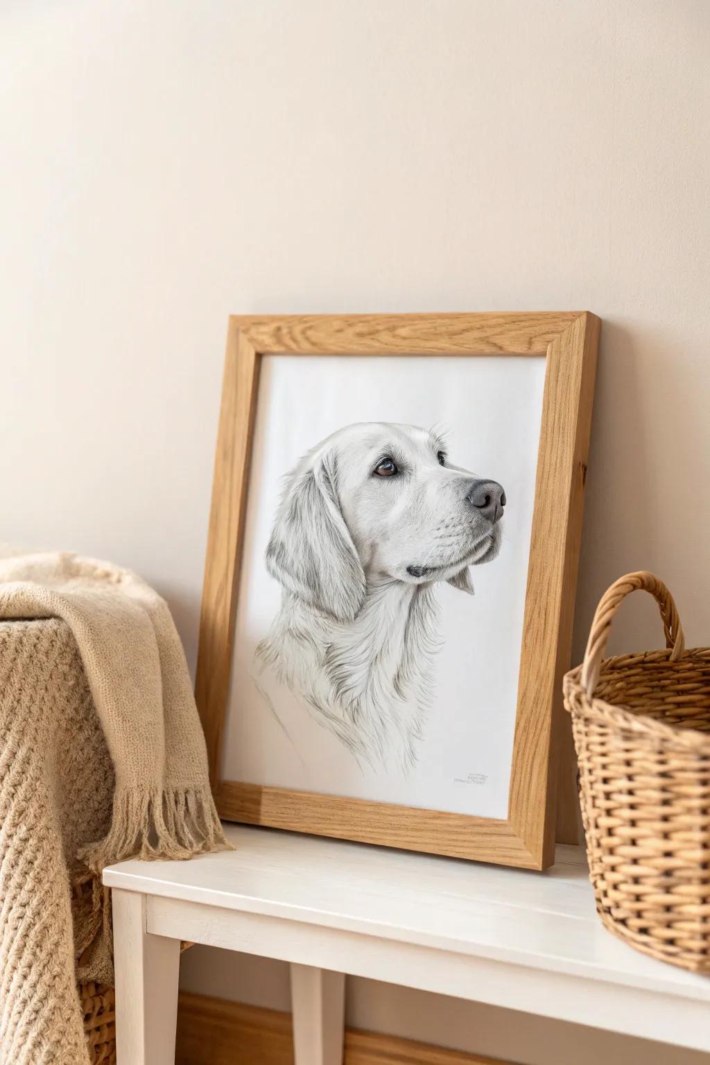 Celebrate your furry friend with a custom pet portrait that brings elegance and heart to your home. 🐾✨
