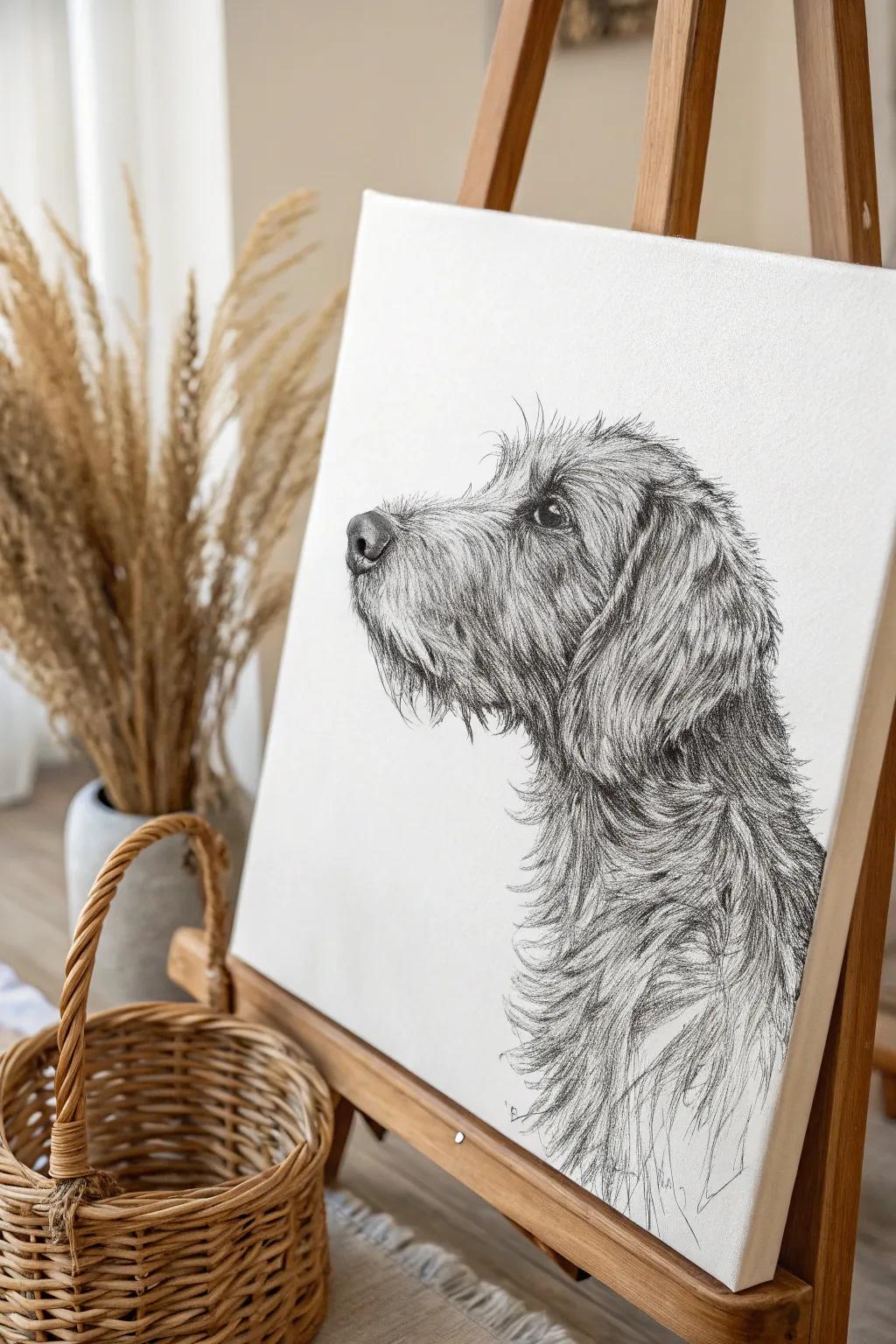 Unleash your creativity with scribbled textures, bringing your animal sketches to life with dynamic flair.