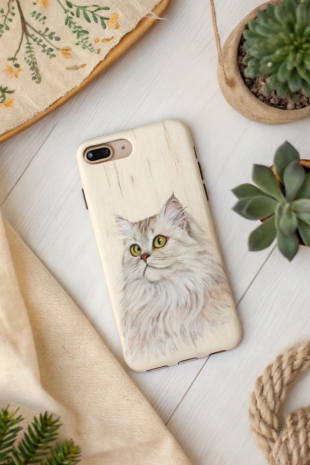 Carry your furry friend's love wherever you go with a custom pet portrait phone case.