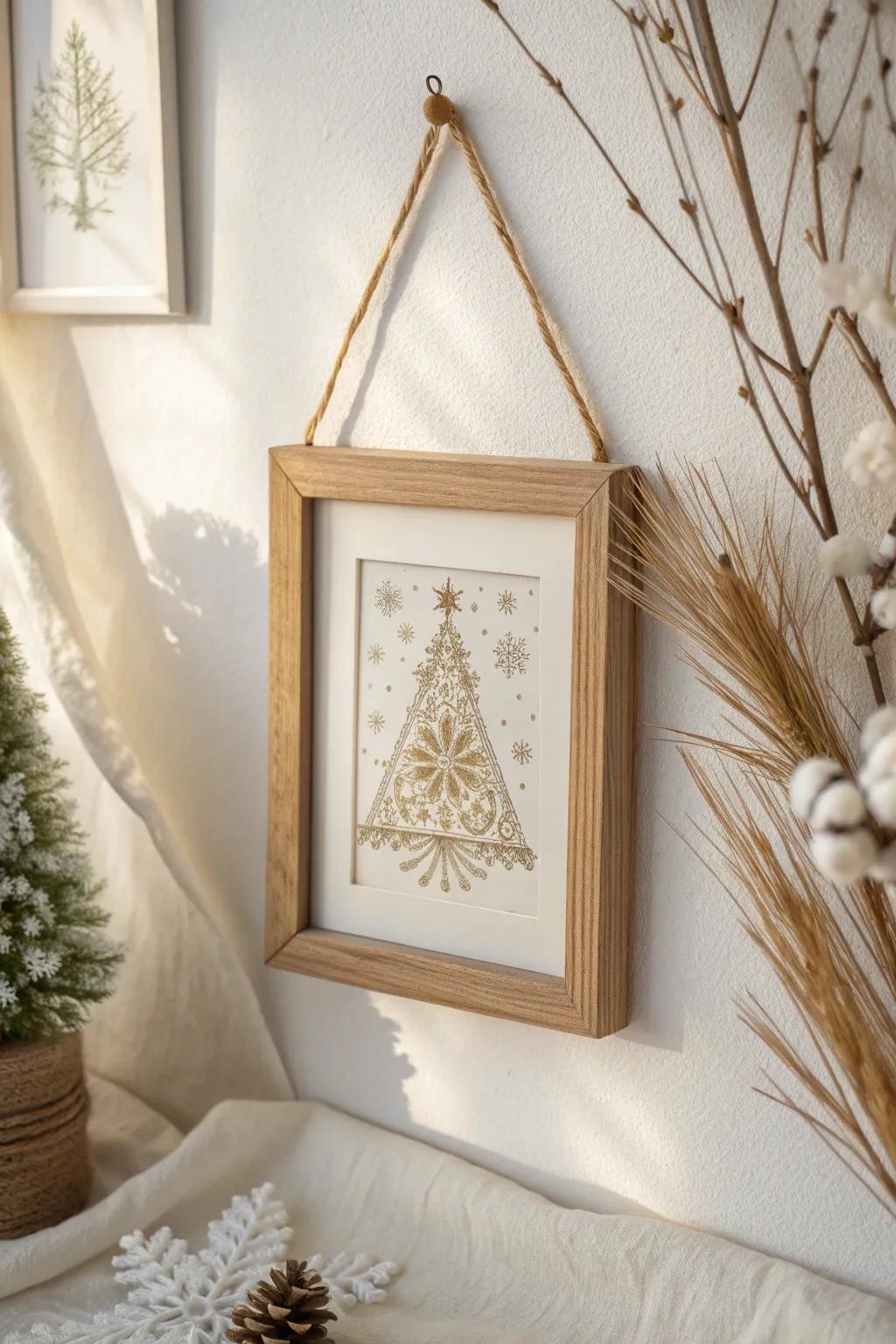 Cherish the Season: Frame your favorite Christmas cards for a touch of warmth and nostalgia.