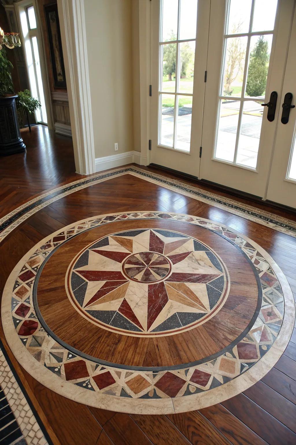Transform your space with a stunning floor medallion that speaks volumes of style and craftsmanship.
