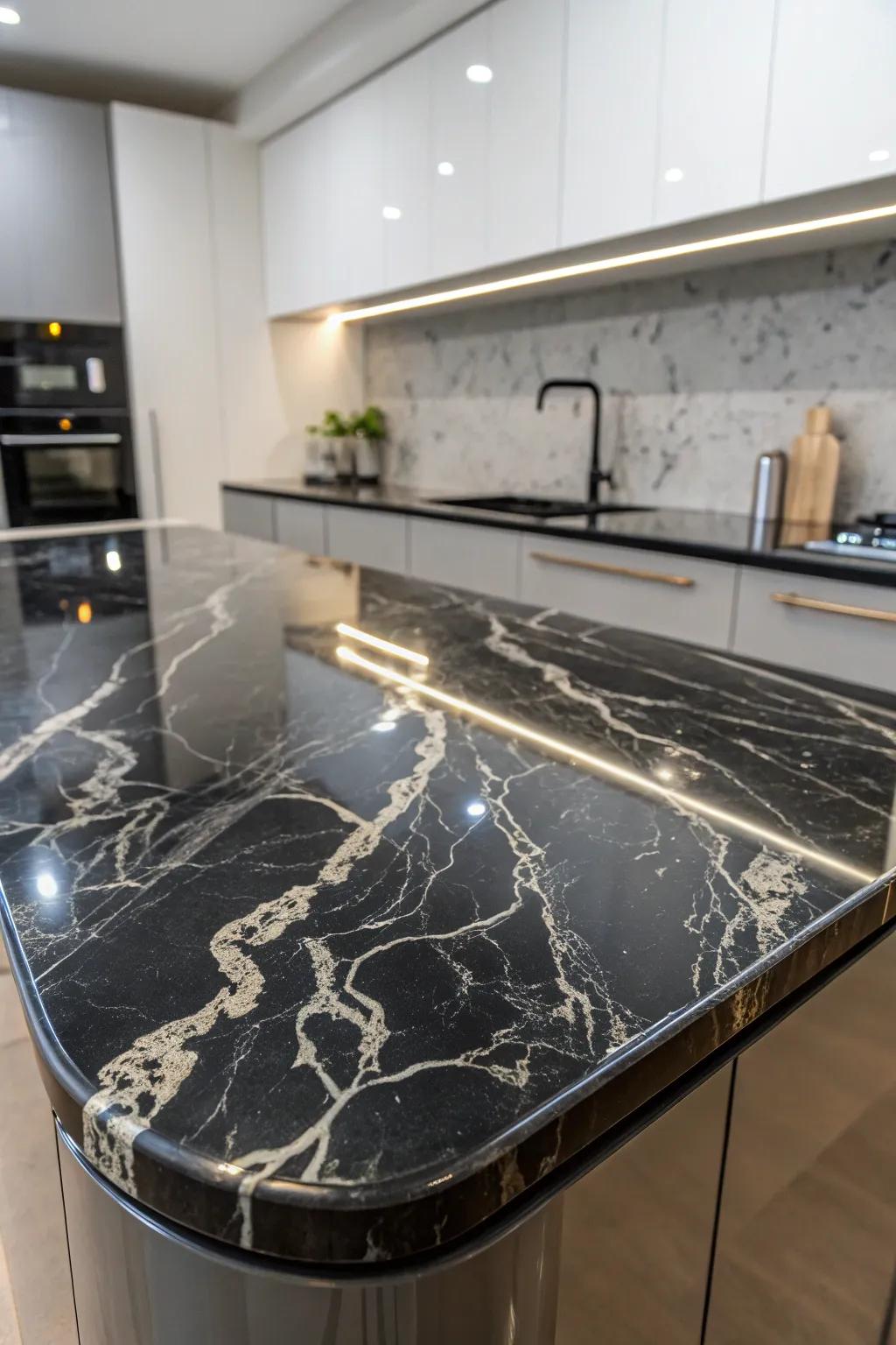 Transform your kitchen with the mesmerizing magic of epoxy pour countertops.