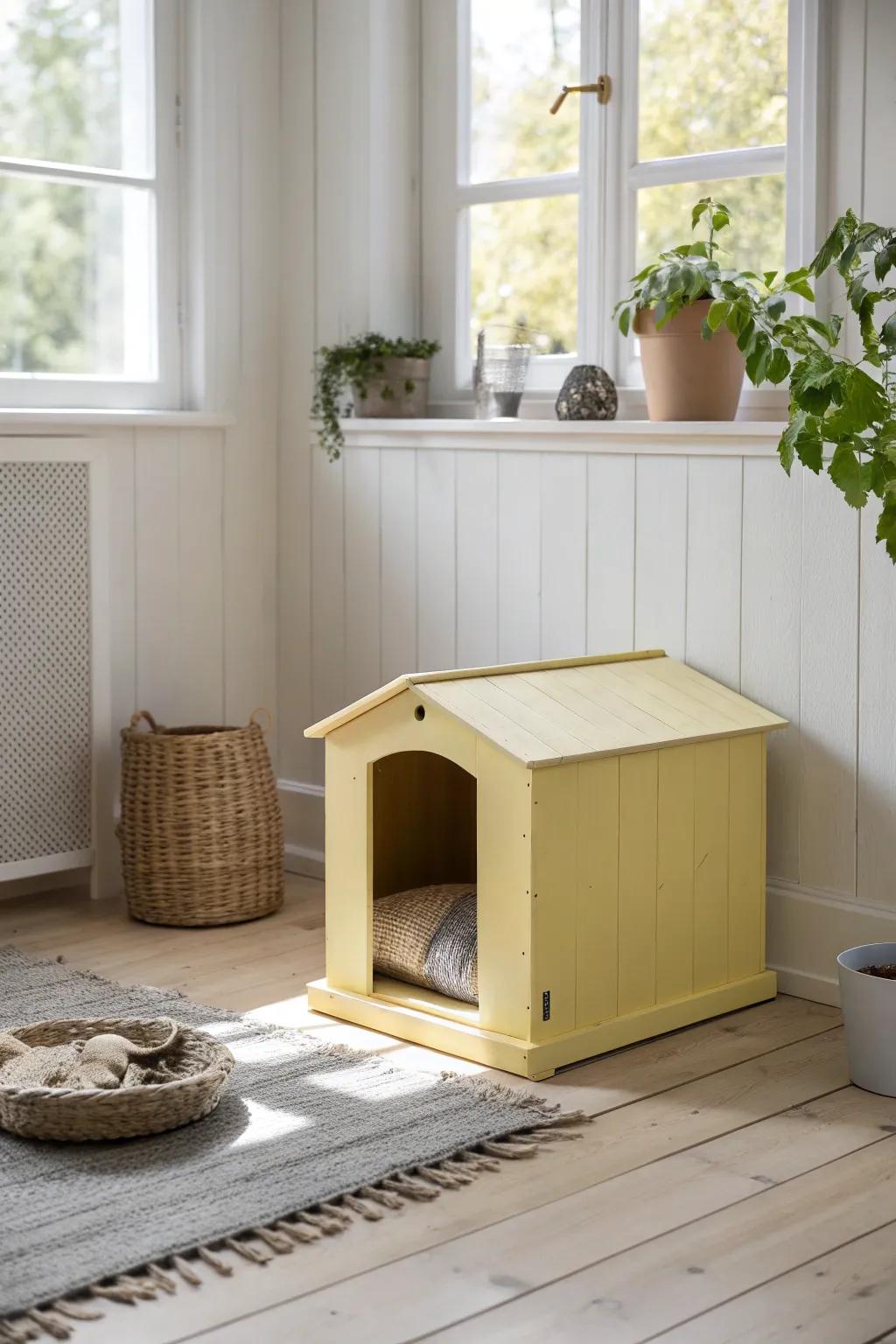 Brighten your pup's space with an eco-friendly splash of sunny yellow!