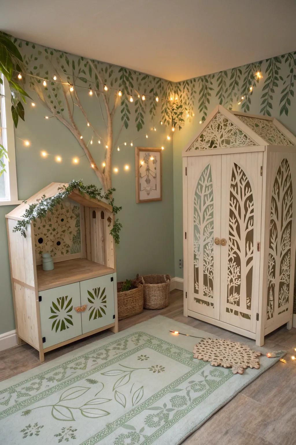 Transform your dollhouse into a whimsical fairy forest—where craftsmanship meets imagination.