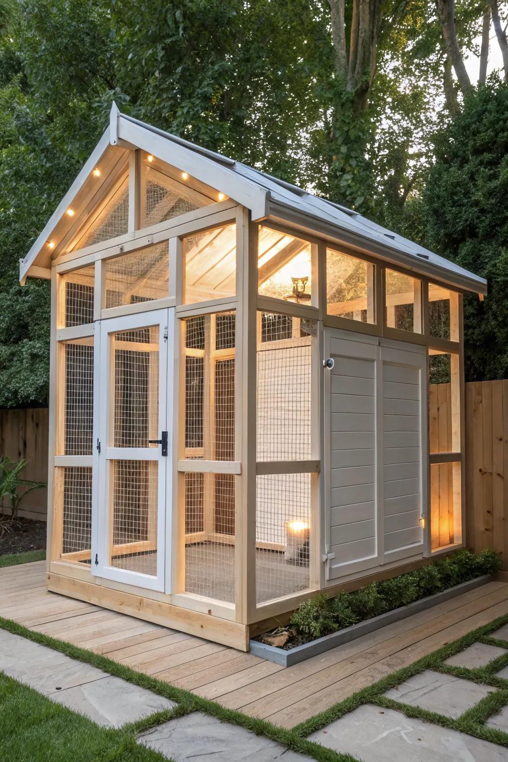 Breath of Fresh Air: Elevate your duck house design with a pavilion style for optimal ventilation and aesthetic appeal.