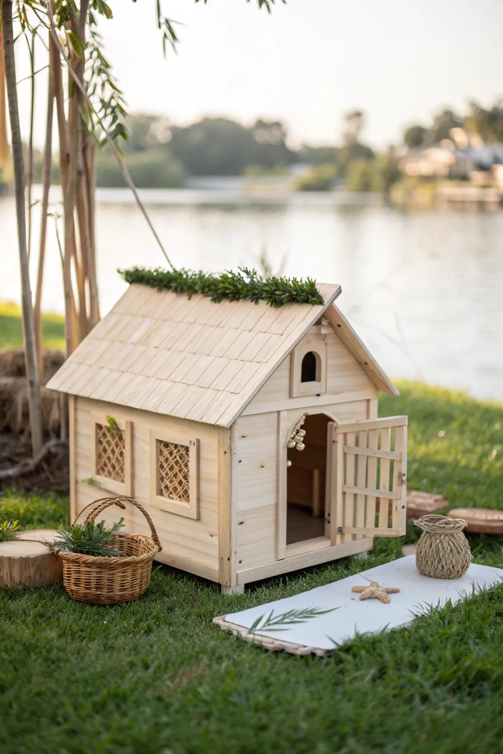 Embrace flexibility and beauty with a portable duck house that moves with the seasons.
