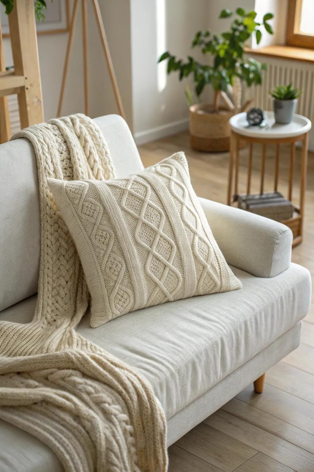 Transform your beloved sweater into a cozy pillow, adding warmth and style to your space with a touch of handcrafted elegance.