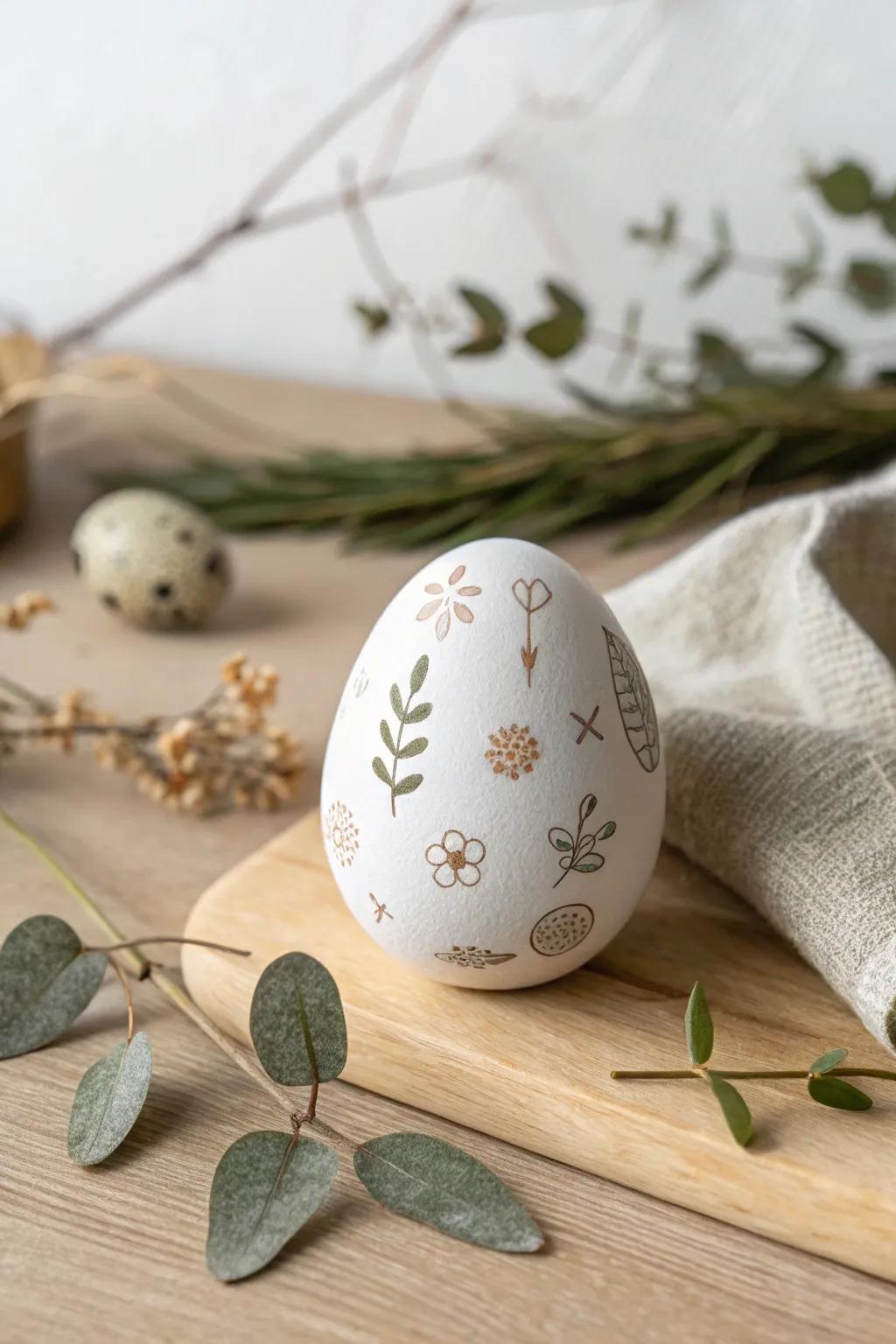 Unveil the artistry of stencil designs with this simple yet elegant egg dyeing technique!