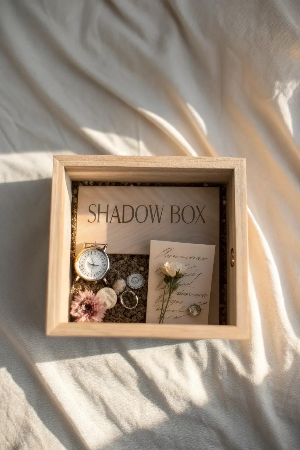 Capture Dad's cherished memories with a personalized shadow box, a perfect blend of simplicity and sentimentality.