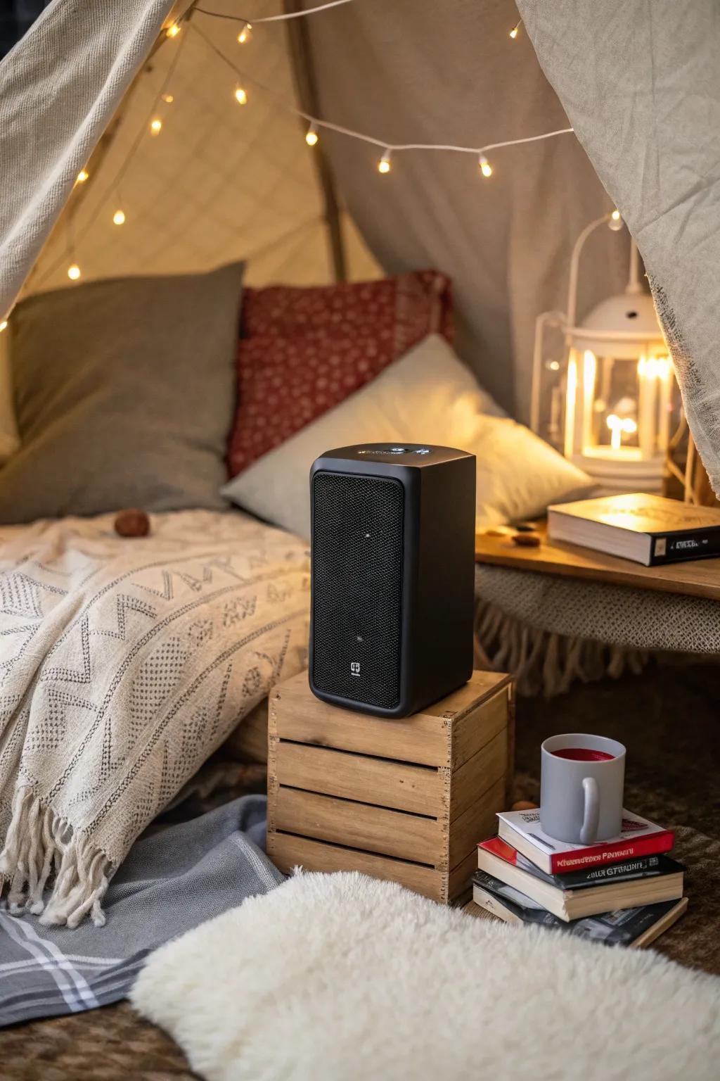 Transform your fort into a Musical Haven with the perfect speaker for ultimate relaxation.