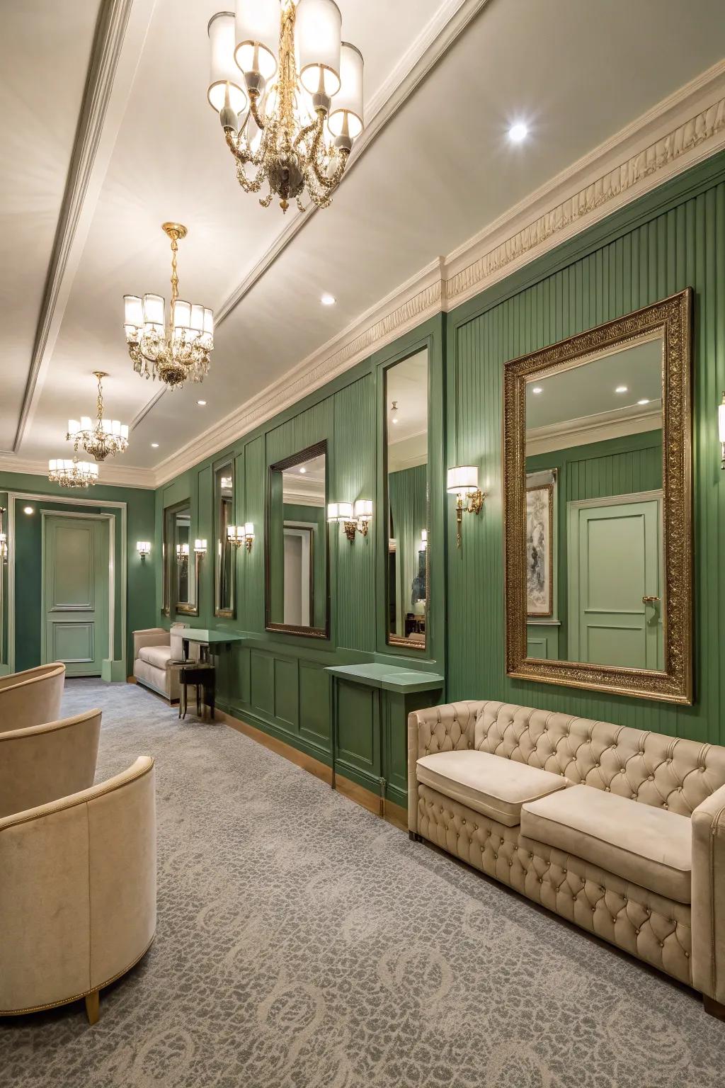 A luxurious dressing room with a touch of elegance.