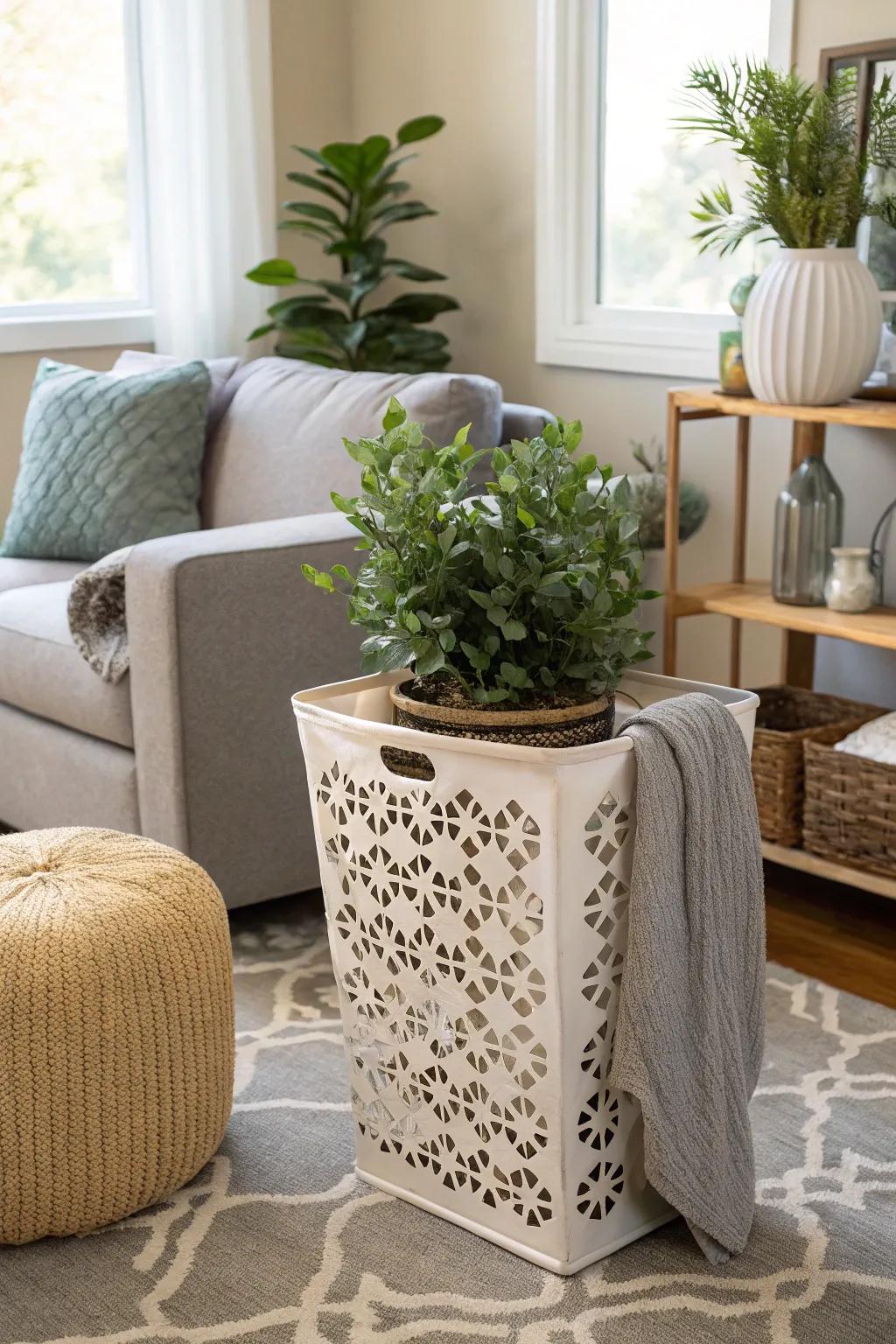 Disguised hampers that add style while staying hidden.